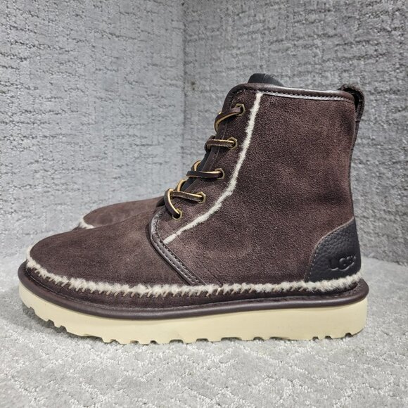 UGG Other - Ugg Australia Harley Men's Size 8 US Dark Brown Suede Stitch Boots 1094397